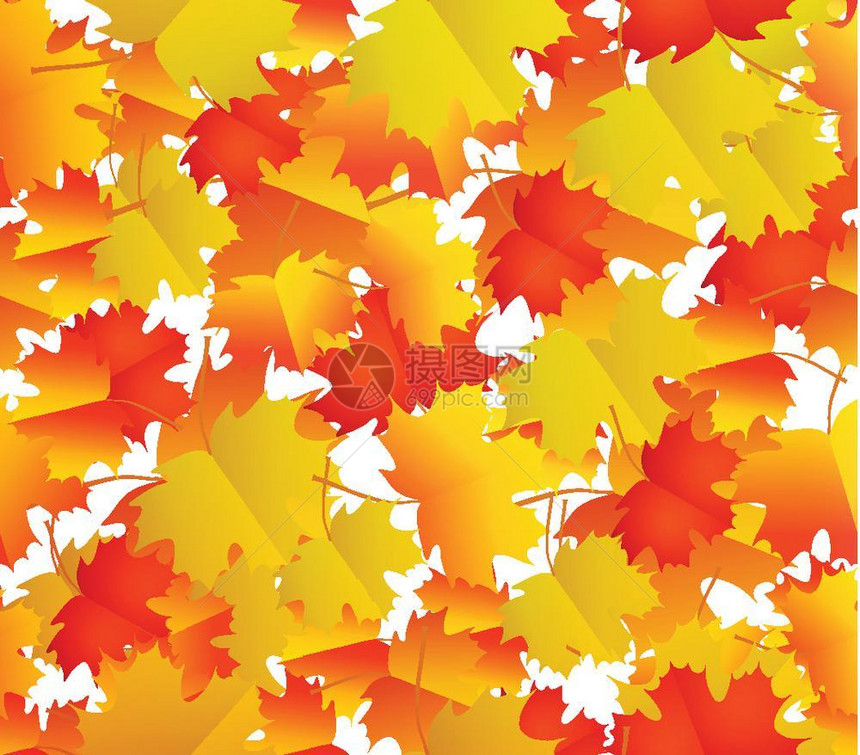 无缝模式有丰富多彩的秋叶图片