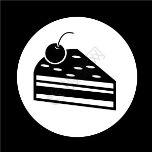 蛋糕素材黑白蛋糕块图标背景