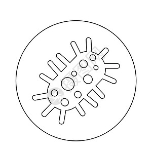 滴虫细菌图标背景