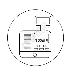 现金登记册图标背景图片