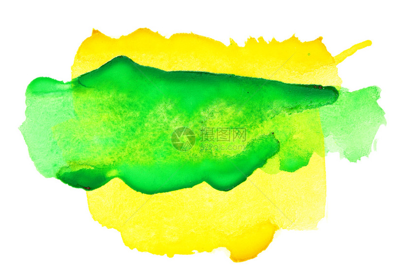 黄色绿抽象水背景图片