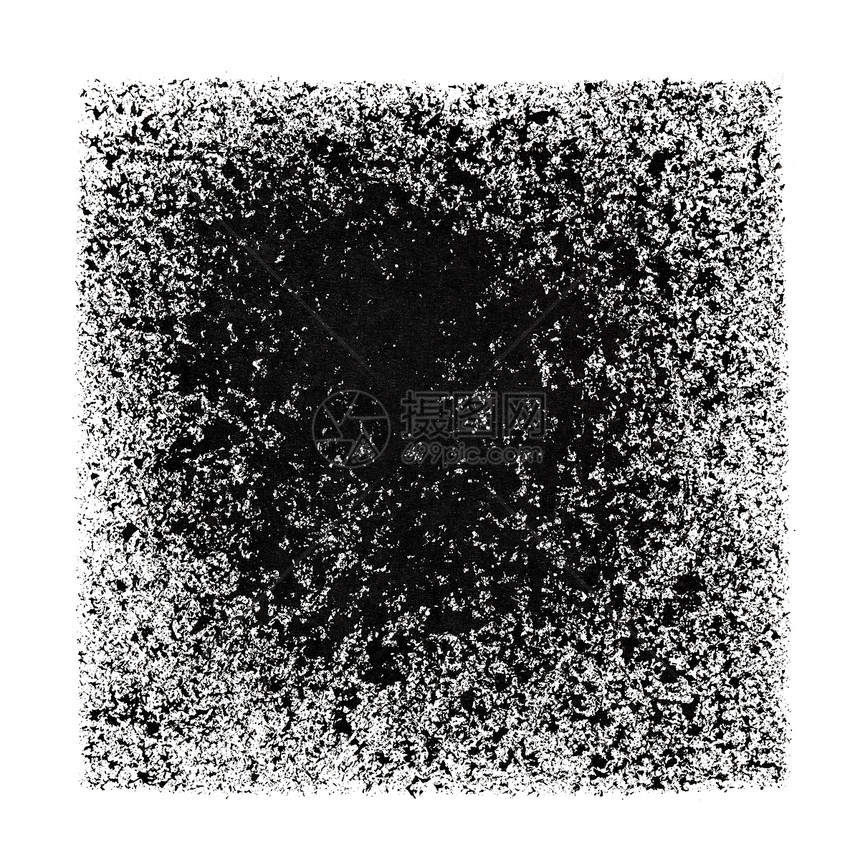 Blackstenciledgrunge方形您自己的文本空间光栅插图图片