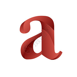 l字母logo设计红色梯度图标在白背景上孤立彩色字母Alogo红色梯度图标logo背景