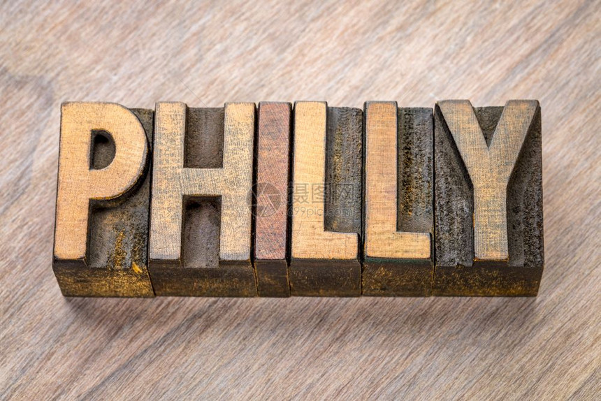 PhillyPhiladelphia以谷状木本底为原始纸质木类型的文字抽象词图片