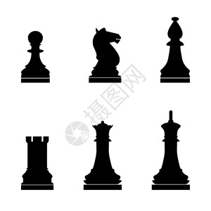 围棋棋子象棋块图标插画