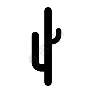 Cactus黑色图标背景图片