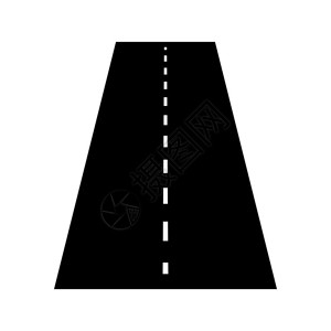 黑色路路标图插画