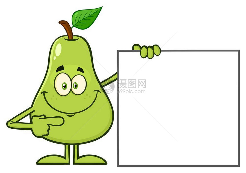 绿色的梨子图片