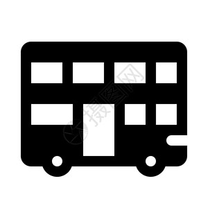 白色背景黑色双立方公汽车卡通图图片