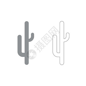 Cactus灰色集图标图片