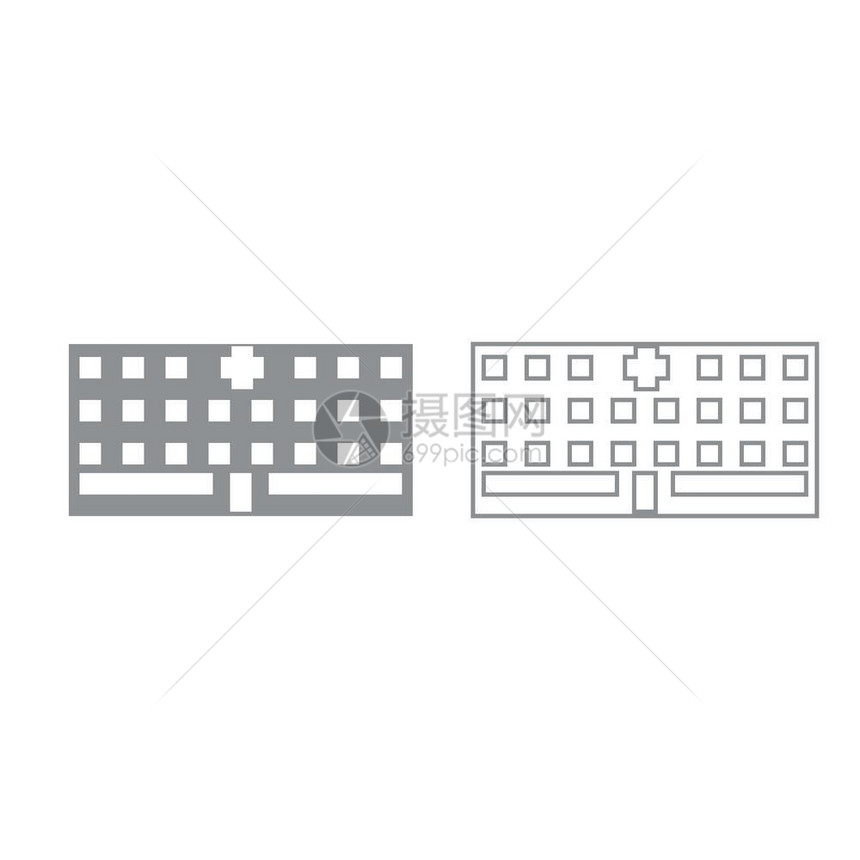 医院灰色图示图片