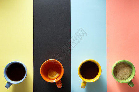 抽象背景咖啡和茶叶图片