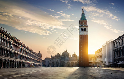 黎明后圣马可广场意大利威尼斯图片