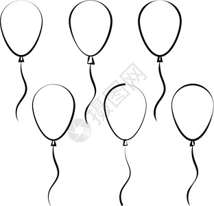气球设计集氢填充气球矢量艺术说明图片