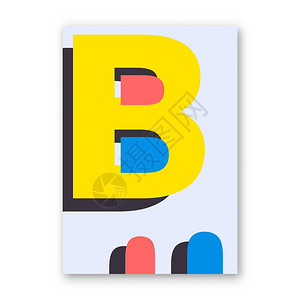 字母B海报杂志印刷品传单图片