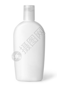 用于洗发水淋浴胶乳液体奶洗发水的白塑料瓶润滑剂带剪片路的浴泡沫图片