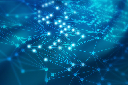 蓝背景社会网和n蓝背景社会网和络概念说明的连线背景背景图片