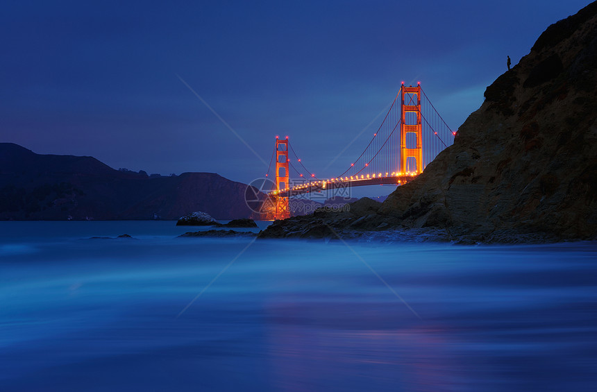 美国加利福尼亚州旧金山贝克海滩门大桥美国加利福尼亚州旧金山的贝克海滩门大桥美国加利福尼亚州旧金山的贝克海滩门大桥图片