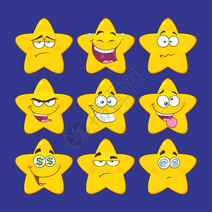 卡通黄色星星表情包图片