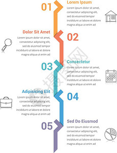 五步人口图表包含五个步骤或选项工作流程图矢量eps10插图的表模板演示高清图片素材