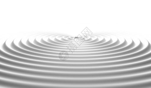 白色涟漪素材数字据和网络圆环形成白色背景技术概念3D抽象插图背景