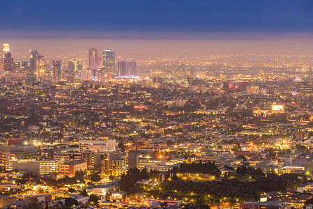 美国加利福尼亚州洛杉矶市中心日落洛杉矶市中心日落图片