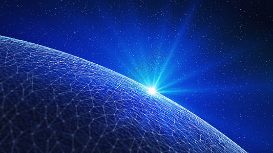 与网络连接线和恒星的地球与网络连接线和恒星的地球与网络连接线和星的地球与全业务的因特网技术概念与3d插图背景图片
