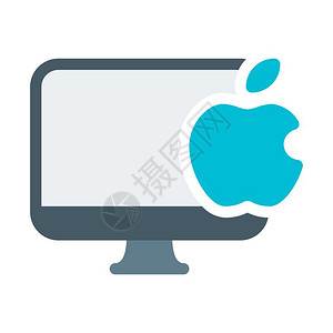 苹果显示器Mac桌面计算机插画
