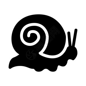 黑白蜗牛图片