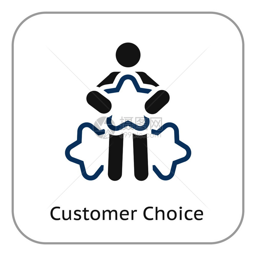 客户选择线图标客户满意度符号客户关系管理孤立的用户界面元素客选择线图标图片