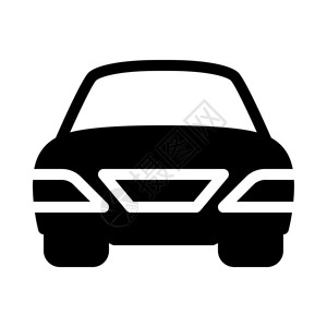 白色背景黑色汽车可兑换机动车辆矢量图插画