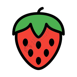 卡通新鲜草莓图标图片