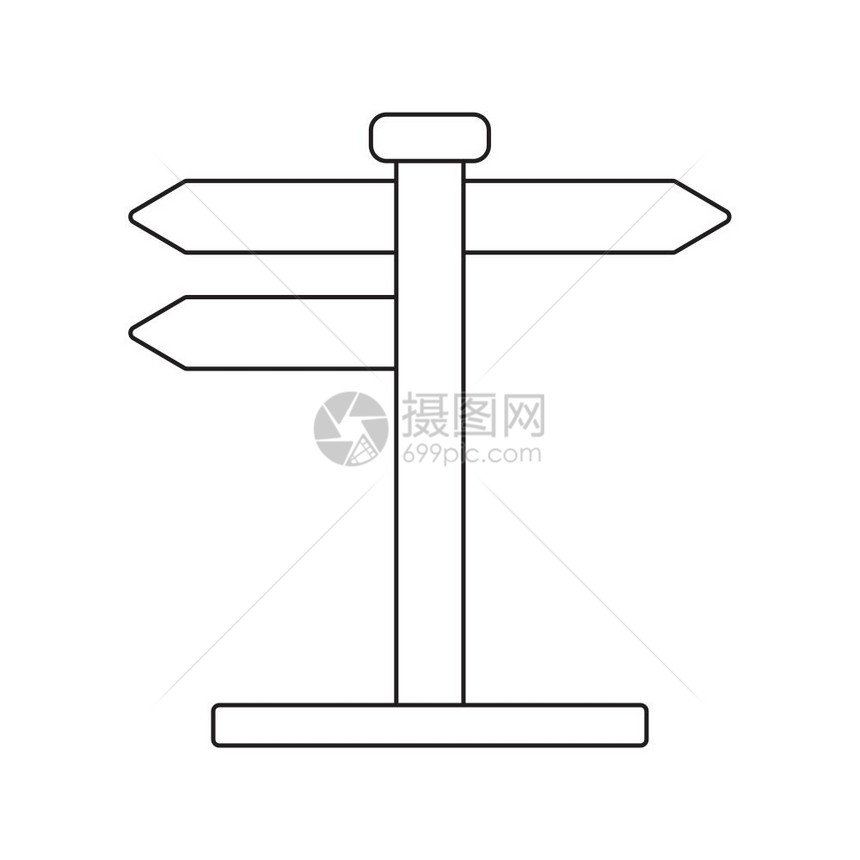 指针台的图标细线设计矢量插图图片