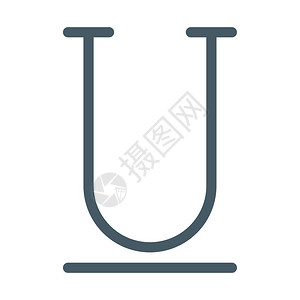 U型橱柜下线文本函数插画