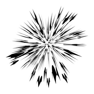 爆炸闪光卡通爆炸星壳白背景下孤立的星壳爆炸闪光背景图片