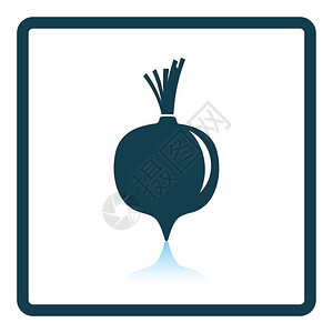 水壶图标Beetroot图标阴影反射设计矢量插图背景