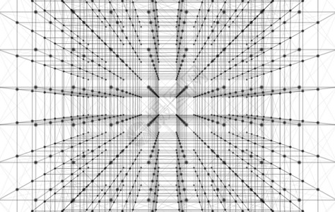 数字据和网络连接三角线和白背景技术概念领域3D抽象图解背景图片