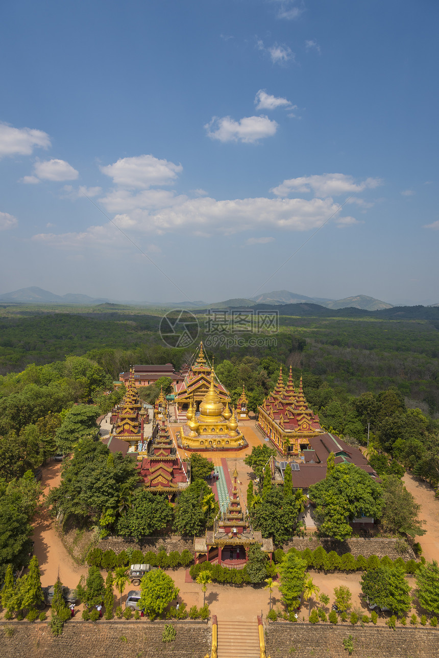 位于缅甸叶城的风格寺庙图片