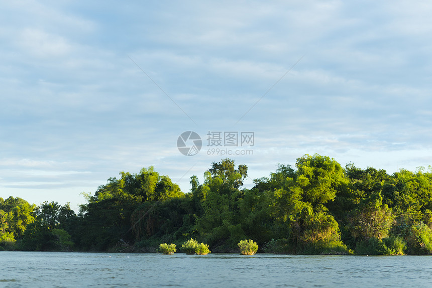 老挝康河视图图片