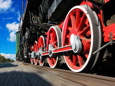 火车车轮高速蒸汽机车背景