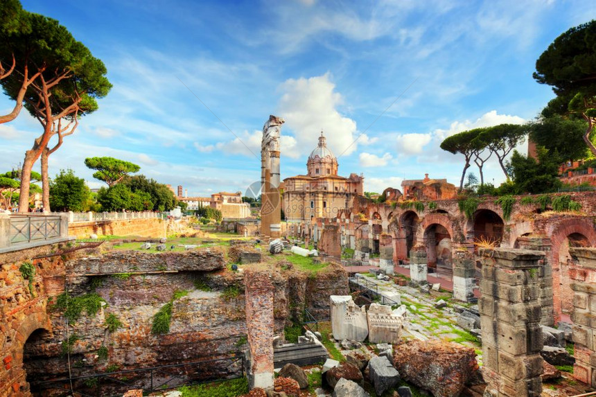 罗马论坛意大利罗马的佛曼诺马古城的废墟意大利佛罗曼诺意大利马图片