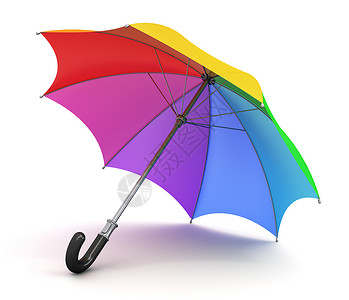 创意抽象概念彩虹伞色图片