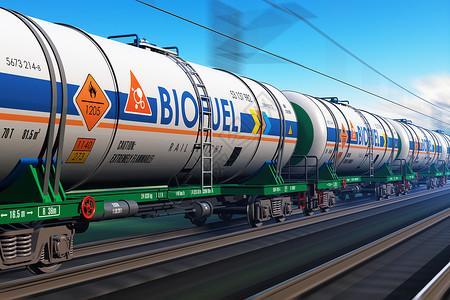 长型油罐车一辆装有燃料石油和天然气的物流货运火车背景