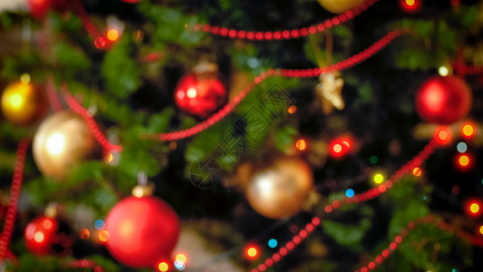 圣诞树装饰的冬季庆祝活动背景冬季庆祝活动背景模糊圣诞树装饰的图片