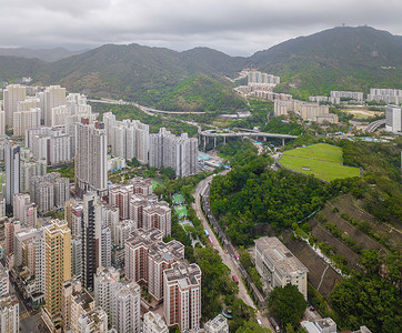 顶层公寓花园顶部高清图片