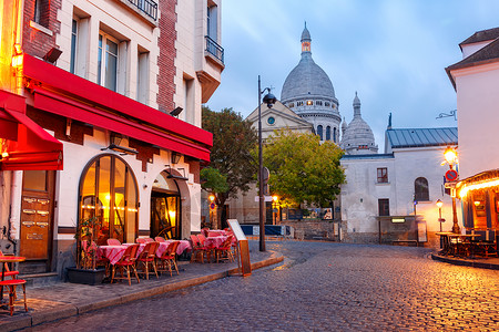 法国巴黎蒙马特区法国巴黎蒙马特背景图片