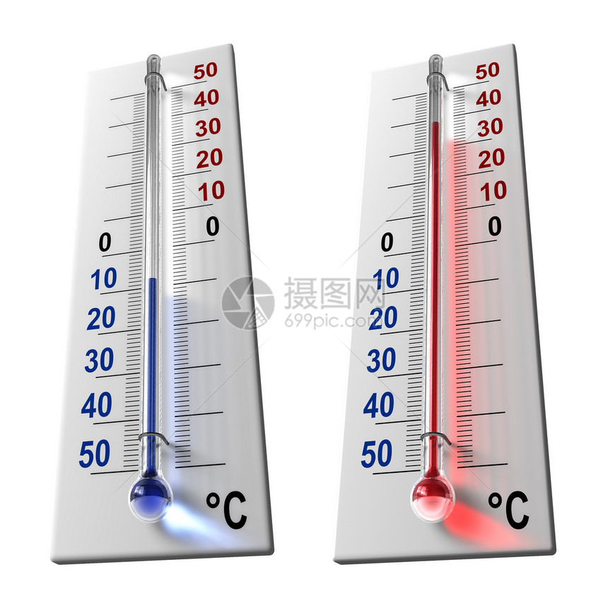 一组温度计图片