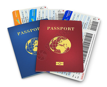 护照和旅行机票概念高清图片素材