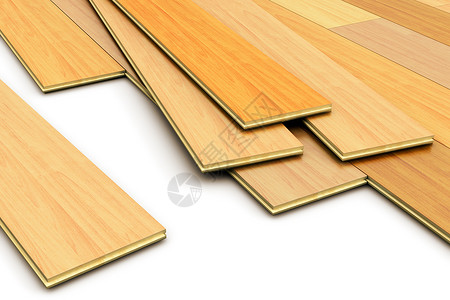 彩色的夹板创造抽象木材工程房屋翻新地板铺设和房屋修复概念3D为白色背景隔离的木板地的彩色涂层光化建筑板的插图背景