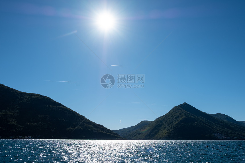 科托尔湾海景全夏季黑山图片